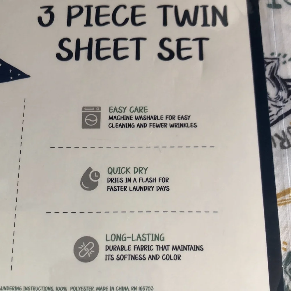 Leo's Fort TWIN Dinosaur 3-Piece Sheet Set